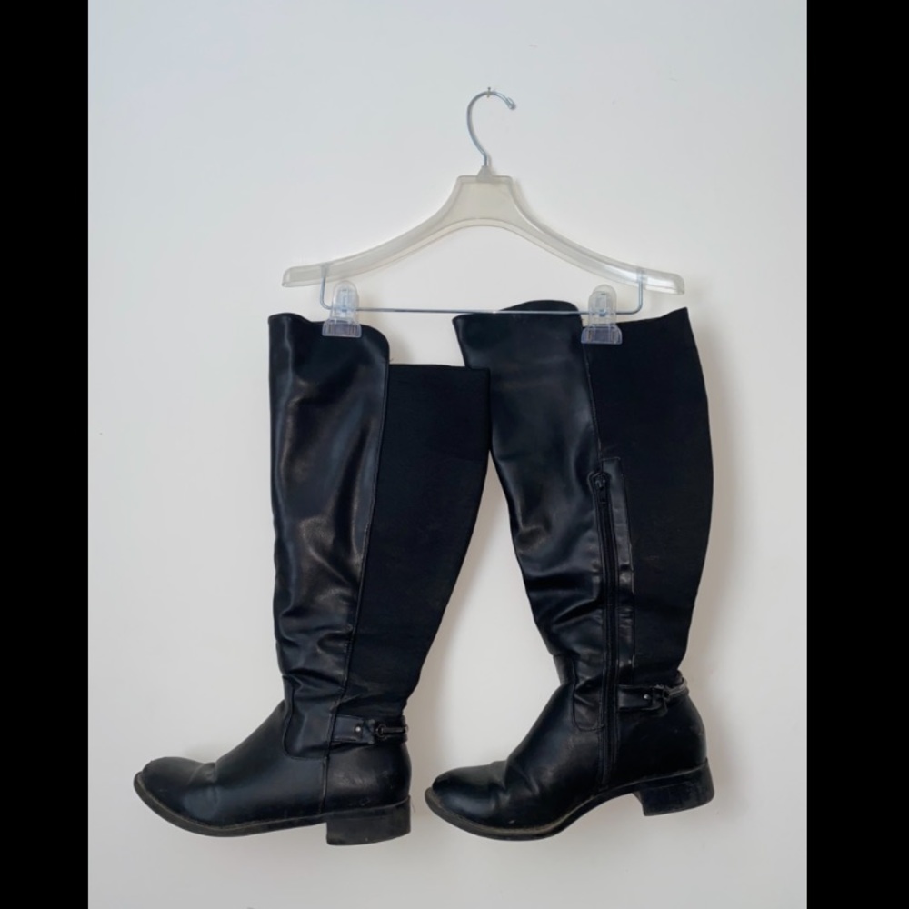 Torrid | Black Above-the-Knee Leather Boots